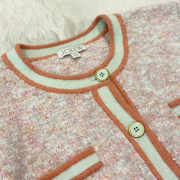 J. Crew Marled Sweater Lady Jacket Merino Wool Blend Button Front Cardigan - Picture 9 of 14